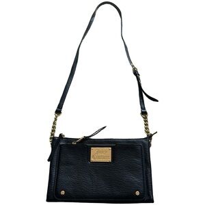Juicy Couture Black and Gold Crossbody Bag with Removable Hand Clutch